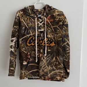 Cabela's Woodland Camouflage Lace-Up Hoodie